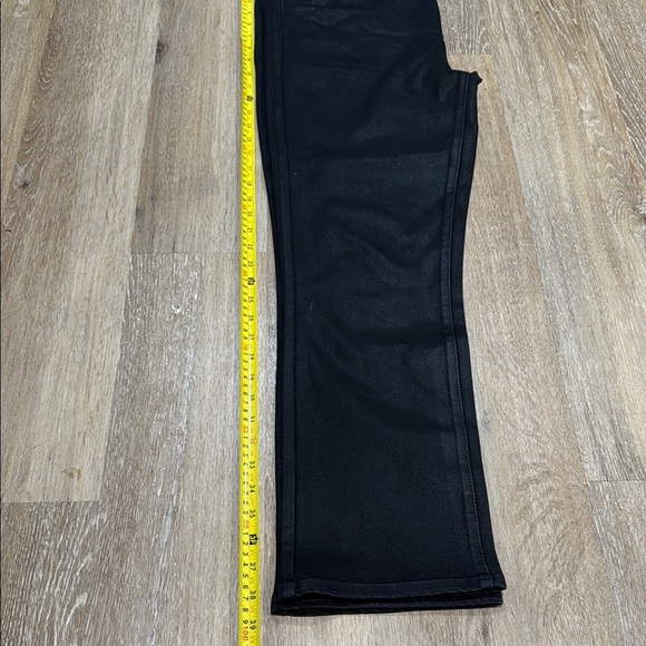 PAIGE Cindy Cropped Size 32 Black Straight Leg High Rise Jeans Sleek Design - Picture 6 of 13